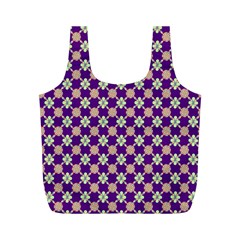 Flower Blocks Full Print Recycle Bag (m) by Sparkle