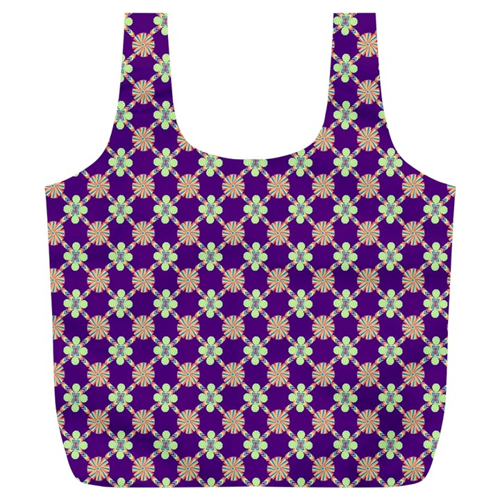 Flower Blocks Full Print Recycle Bag (XL)