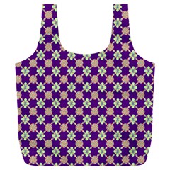 Flower Blocks Full Print Recycle Bag (xxl) by Sparkle