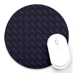 Black Stars Round Mousepads