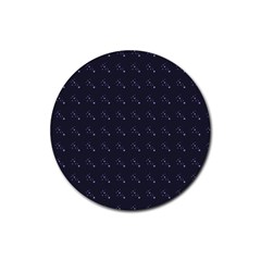 Black Stars Rubber Round Coaster (4 pack) 