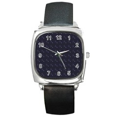 Black Stars Square Metal Watch