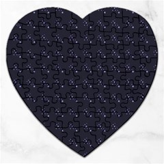 Black Stars Jigsaw Puzzle (Heart)