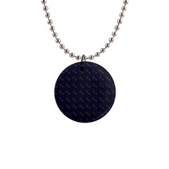 Black Stars 1  Button Necklace