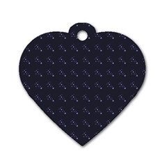 Black Stars Dog Tag Heart (One Side)