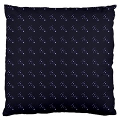 Black Stars Large Flano Cushion Case (One Side)