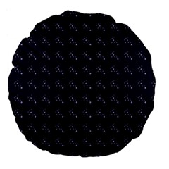 Black Stars Large 18  Premium Flano Round Cushions