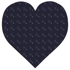 Black Stars Wooden Puzzle Heart