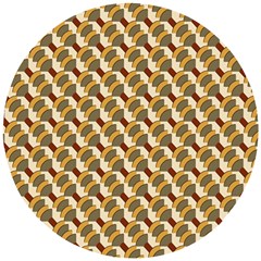 Abstract Illusion Wooden Puzzle Round by Sparkle