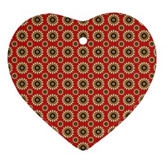 Digital Flowers Heart Ornament (two Sides)