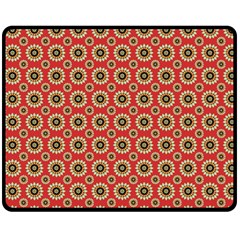 Digital Flowers Double Sided Fleece Blanket (medium)  by Sparkle