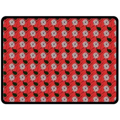 Flowers Pattern Fleece Blanket (large) 