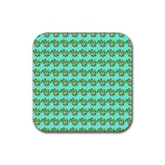 Flowers Pattern Rubber Coaster (square)  by Sparkle