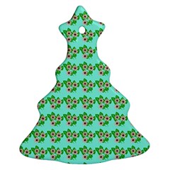 Flowers Pattern Christmas Tree Ornament (two Sides) by Sparkle