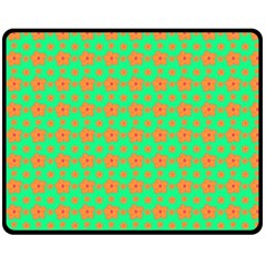 Small Big Floral Double Sided Fleece Blanket (medium)  by Sparkle