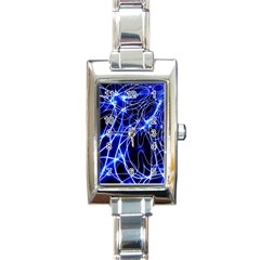 Lines Flash Light Mystical Fantasy Rectangle Italian Charm Watch by Dutashop