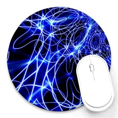 Lines Flash Light Mystical Fantasy Round Mousepads