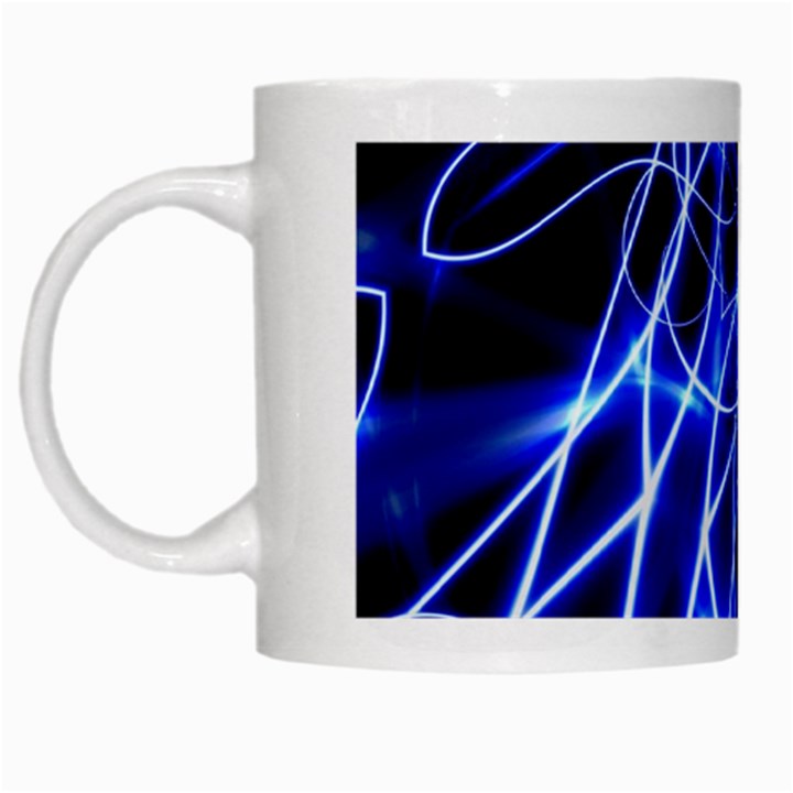 Lines Flash Light Mystical Fantasy White Mugs