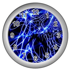 Lines Flash Light Mystical Fantasy Wall Clock (silver) by Dutashop