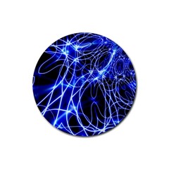 Lines Flash Light Mystical Fantasy Rubber Coaster (round)  by Dutashop