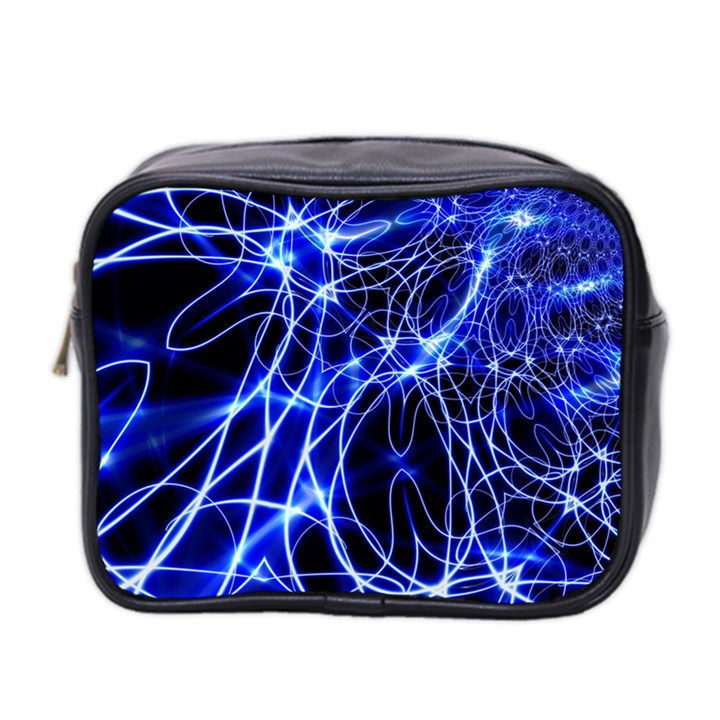 Lines Flash Light Mystical Fantasy Mini Toiletries Bag (Two Sides)