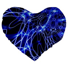 Lines Flash Light Mystical Fantasy Large 19  Premium Heart Shape Cushions by Dutashop