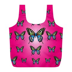 Butterfly Full Print Recycle Bag (l) by Dutashop