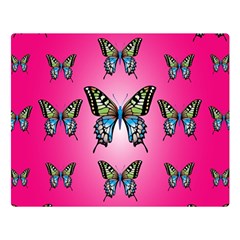 Butterfly Double Sided Flano Blanket (large) 