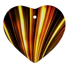 Energy Flash Futuristic Glitter Heart Ornament (two Sides)