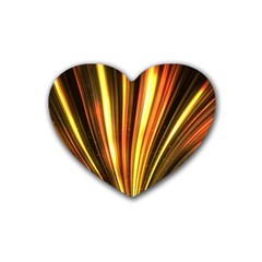 Energy Flash Futuristic Glitter Rubber Coaster (heart) 