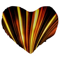 Energy Flash Futuristic Glitter Large 19  Premium Heart Shape Cushions by Dutashop