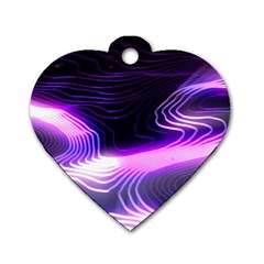 Illustration Scene Blue Dog Tag Heart (one Side) by Dutashop