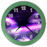 Illustration Scene Blue Color Wall Clock Front