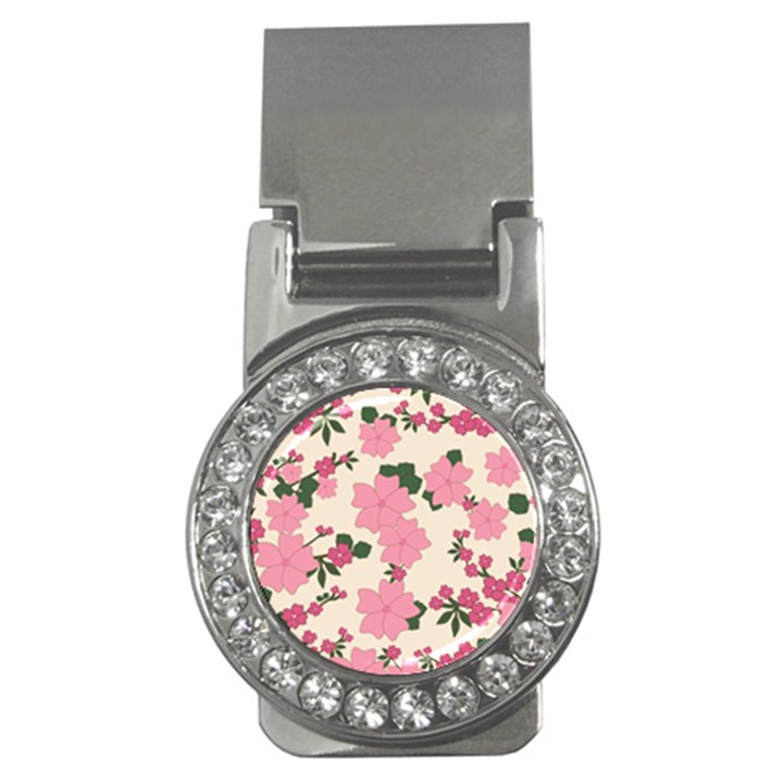 Floral Vintage Flowers Money Clips (CZ) 