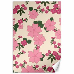 Floral Vintage Flowers Canvas 24  X 36  by Dutashop