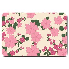 Floral Vintage Flowers Large Doormat  by Dutashop