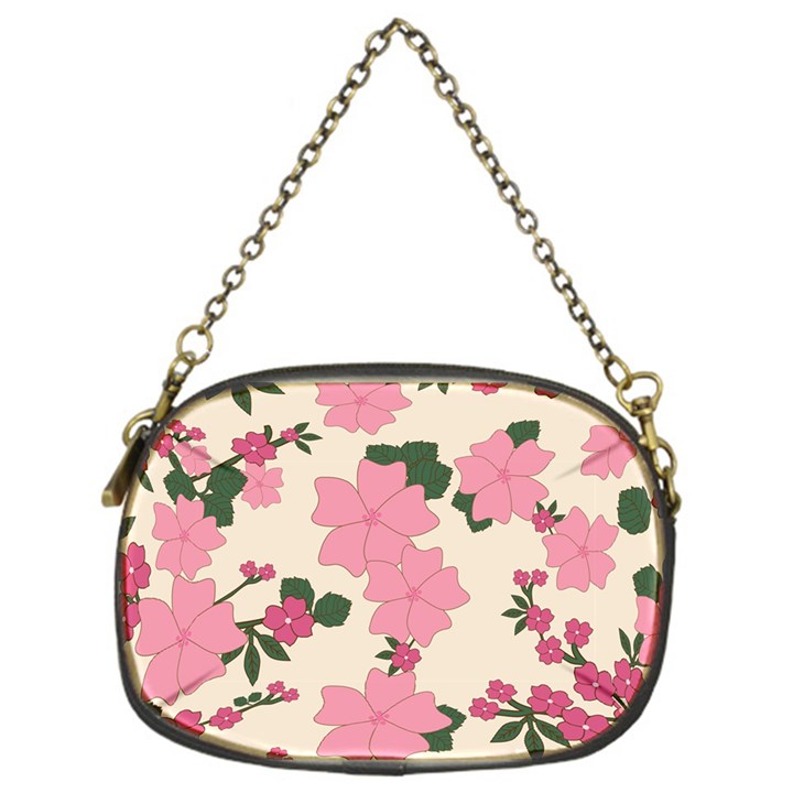 Floral Vintage Flowers Chain Purse (One Side)