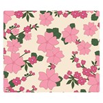 Floral Vintage Flowers Double Sided Flano Blanket (Small)  50 x40  Blanket Front