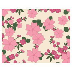 Floral Vintage Flowers Double Sided Flano Blanket (medium)  by Dutashop