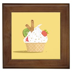 Ice Cream Dessert Summer Framed Tile by Dutashop