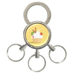 Ice Cream Dessert Summer 3-ring Key Chain by Dutashop