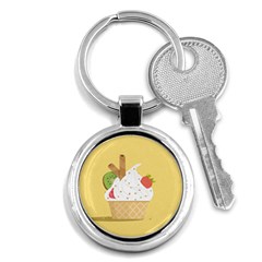 Ice Cream Dessert Summer Key Chain (round) by Dutashop