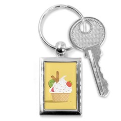 Ice Cream Dessert Summer Key Chain (rectangle) by Dutashop