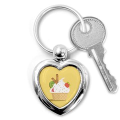 Ice Cream Dessert Summer Key Chain (heart) by Dutashop