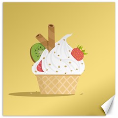 Ice Cream Dessert Summer Canvas 16  X 16  by Dutashop