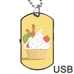 Ice Cream Dessert Summer Dog Tag USB Flash (Two Sides) Front