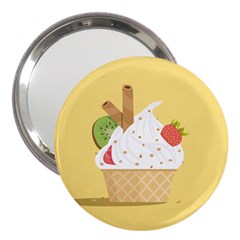 Ice Cream Dessert Summer 3  Handbag Mirrors by Dutashop