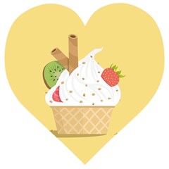 Ice Cream Dessert Summer Wooden Puzzle Heart by Dutashop