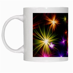 Star Colorful Christmas Abstract White Mugs by Dutashop