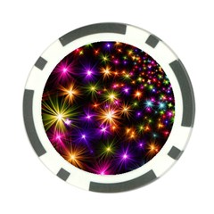 Star Colorful Christmas Abstract Poker Chip Card Guard by Dutashop